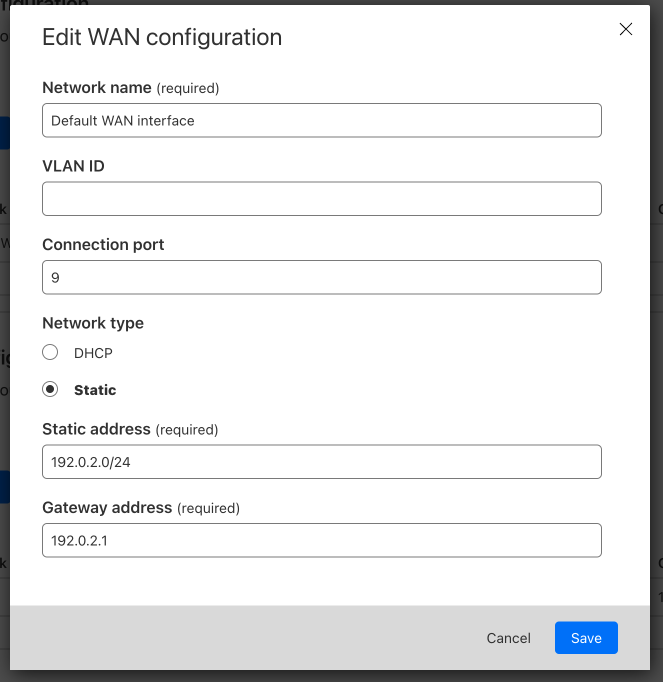 An example of how to configure you Magic WAN Connector WAN